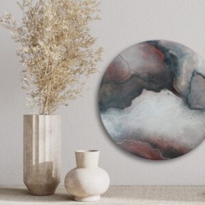 RED REEF no. 3 // ORIGINALT MALERI Ø40 cm.