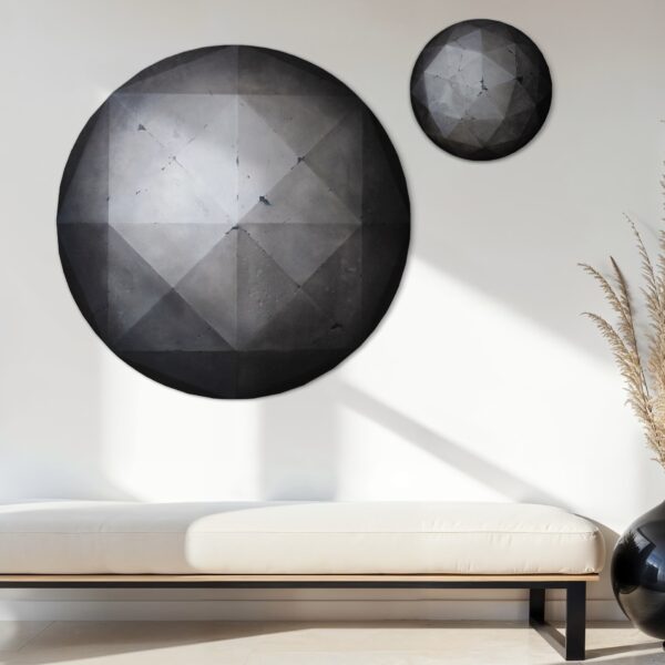 HEDRON MASK no. 1 // ORIGINALT MALERI Ø100 cm. - Image 7