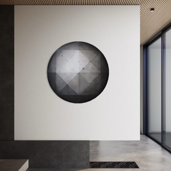 HEDRON MASK no. 1 // ORIGINALT MALERI Ø100 cm. - Image 3