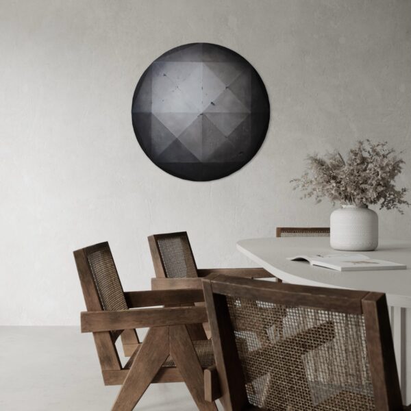 HEDRON MASK no. 1 // ORIGINALT MALERI Ø100 cm. - Image 5