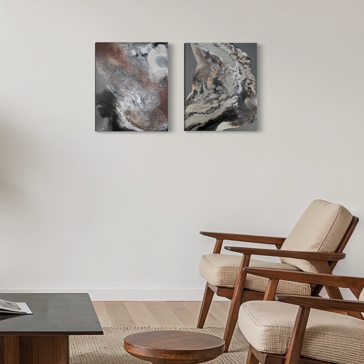 FUNGI OYSTER no. 3 // ORIGINALT MALERI 40x50 cm. - Billede 4